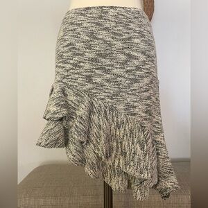Elegant Gray Ruffle Skirt